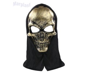 HALLOWEEN MASCARA CAVEIRA DOURADA