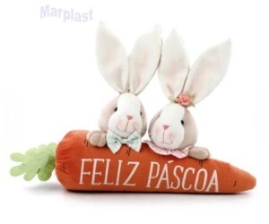PÁSCOA CENOURA DECORATIVA C/COELHOS
