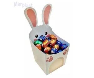 PÁSCOA CESTA COELHO BÁSICA C/10 UNIDADES IDEIA