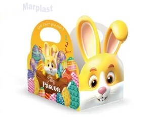 PÁSCOA CESTA COELHO NINHO P C/5 UNIDADES - 12X7X11