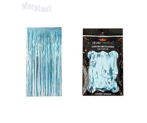 CORTINA PARA DECORAR METALIZADO AZUL BB 2mt