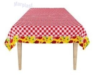 JUNINA TOALHA DE MESA XADREZ VERM. C/1 UNIDADE