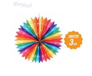 JUNINA GUIRLANDA COLORIDA 40CM C/3 UNIDADE