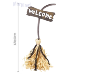 HALLOWEEN VASSOURA WELCOME 70CM