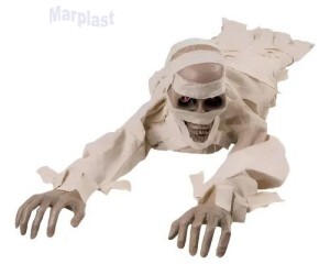 HALLOWEEN MUMIA RASTEJANTE COM SOM LUZ E MOVIMENTO 77CM