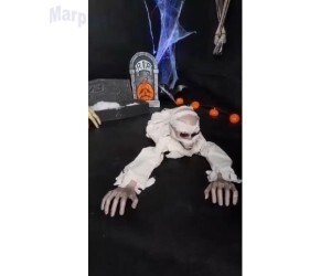 HALLOWEEN MUMIA RASTEJANTE COM SOM LUZ E MOVIMENTO 77CM