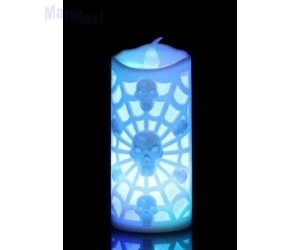 HALLOWEEN ENFEITE VELA LED TEIA ARANHA SORTIDAS