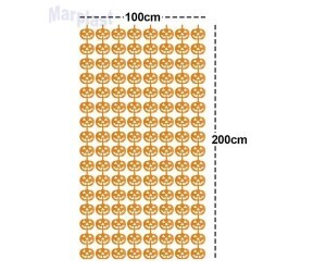 HALLOWEEN CORTINA ABOBORA 100X200CM