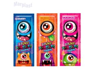 HALLOWEEN PIRULITO DIPLOKO MONSTER OLHO NEON COM 15 UNIDADES