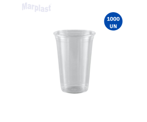 COPO DESCARTÁVEIS 500ML TRANSPARENTE LISO C/1000 UNIDADES COPAZA