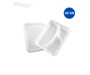 BANDEJA DE ISOPOR . MO100-3+C/TAMPA C/10UN MEIWA