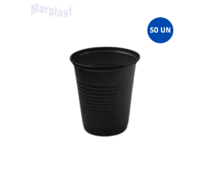 COPO 200ML PRETO C/50 UNIDADES