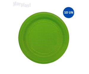 PRATO P/BOLO 15CM C/10 UNIDADES - VERDE ESCURO