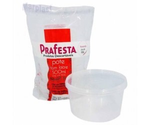 POTE DESCARTAVEL REDONDO PRAFESTA C/LACRE 500 ML C/10 - 8805