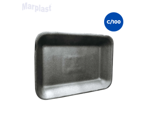 BANDEJA ISOPOR B-2 FUNDA PRETA TFL-02 C/100 UNIDADES
