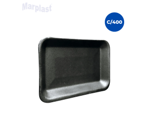 BANDEJA DE ISOPOR B-2 RASA PRETA TRL-02 C/400 TOTALPLAST