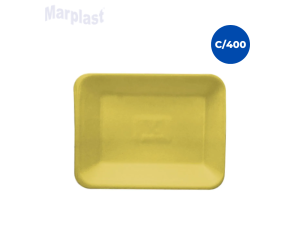 BANDEJA DE ISOPOR - B-3 FUNDA AMARELA - TFL-03 - C/400 - TOTALPLAST