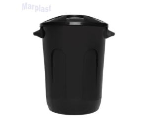 CESTO REDONDO 60 LITROS ECO PRETO C/ TAMPA 3079 JAGUAR