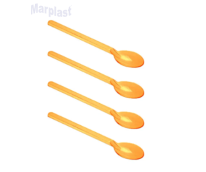 MINI COLHER DESCARTAVEL LARANJA C/50 UND PLASTISHOW