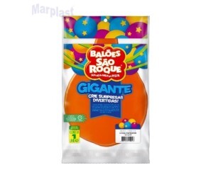 BALÃO SÃO ROQUE GIGANTE - TAMANHO 25 - LARANJA