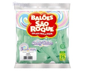 BALAO SAO ROQUE CANDY COLORS - TAMANHO 5 - C/25 UNIDADES - VERDE