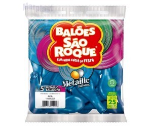BALAO SAO ROQUE METALICO - TAMANHO 5 - C/25 UNIDADES