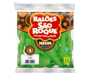 BALÃO SÃO ROQUE - TAMANHO 5 - C/25 UNIDADES - NEON VERDE