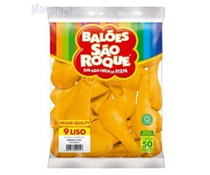 BALAO SAO ROQUE 9 C/50  LISO AMARELO SOL