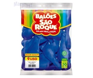 BALÃO SÃO ROQUE- TAMANHO 9 - C/50 UNIDADES -  LISO AZUL COBALTO