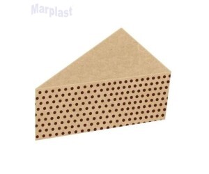 CAIXA FATIA DE TORTA KRAFT/MARROM 10UN IDEIA