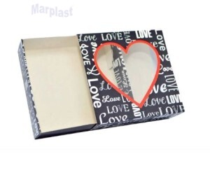 CAIXA GAVETA C/VISOR 12X12X4CM LOVE NIGHT C/10 IDEIA