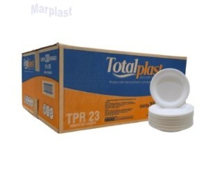 PRATO ISOPOR 23CM CX 200UND TOTALPLAST