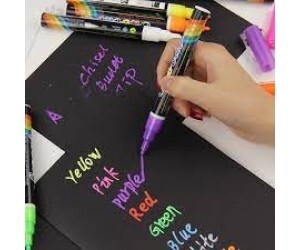 CANETA PÓ DE GIZ P/ VIDRO PRATA UN