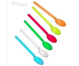 COLHERZINHA COLORIDAS SOLIDA - C/100 UNIDADES