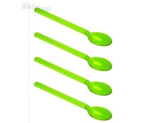 COLHERZINHA VERDE TRANSPARENTE - C/100 UNIDADES