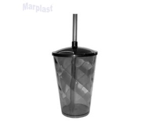 COPO350ML TWISTER C/CANUDO FUME  TASIL