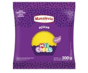 AÇUCAR COLORIDO AMARELO 300GR MAVALERIO