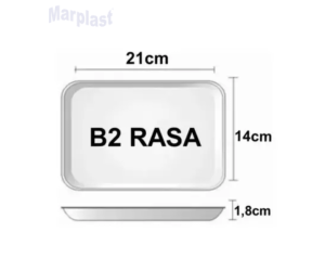BANDEJA DE ISOPOR B-2 RASA PRETA TRL-02 C/100 TOTALPLAST