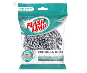 ESPONJA LIMPEZA PESADA ( INOX ) FLASHLIMP