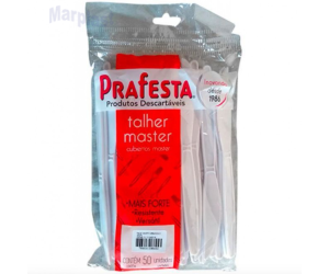 FACA DESCARTAVEL MASTER BRANCA C/50 PRAFESTA - 8845