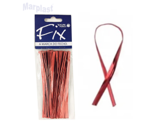 FECHO METALIZADO VERMELHO 1 PCT C/100 UNIDADES