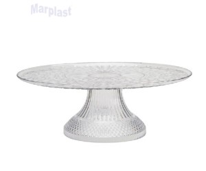 BOLEIRA LAPIDADA TRANSPARENTE 30CM