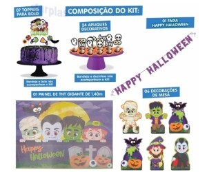 HALLOWEEN KIT FESTA FACIL INFANTIL CUTE
