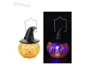 HALLOWEEN LUMINARIA ABOBORA COM LUZ 9CM COM 1 UNIDADE