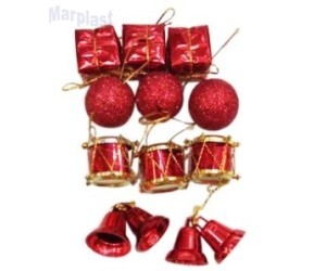 NATAL ENFEITES SORTIDOS C/12 PEÇAS