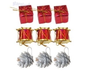 NATAL ENFEITE SORTIDO C/9 PEÇAS WEI