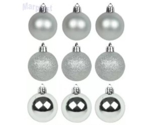 NATAL BOLAS 5CM PRATA SORTIDAS C/9 UNIDADES