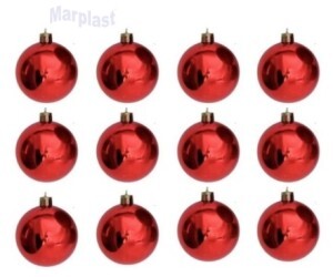 NATAL BOLAS 3CM VERMELHA C/12 UNIDADES