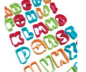 JOGO CORTADOR PLÁSTICOS LETRAS C/26 PEÇAS