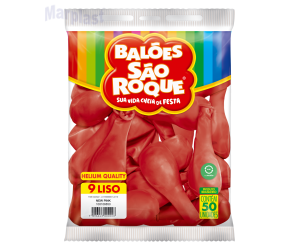 BALÃO SÃO ROQUE - TAMANHO 9 - C/50 UNIDADES -  LISO NEW PINK